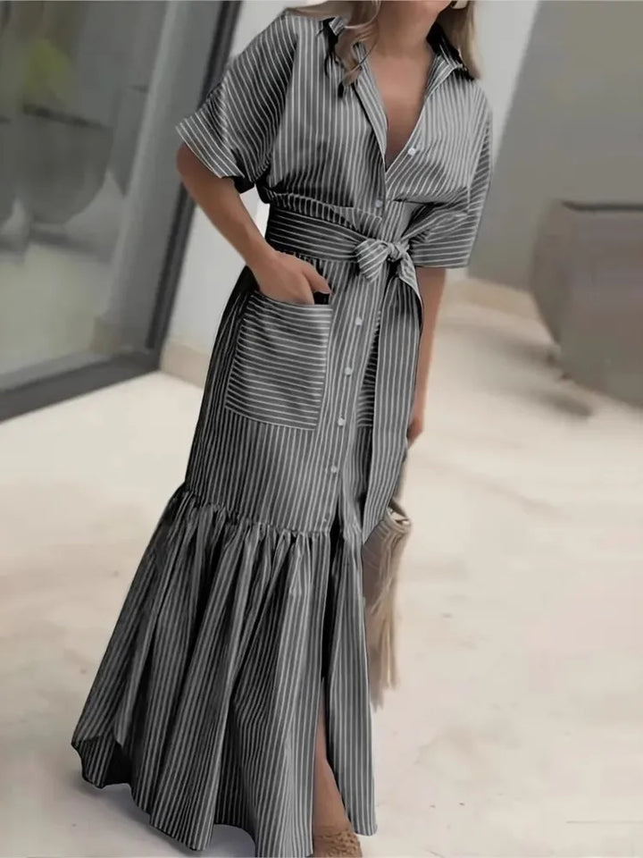 Quinn Striped Pocket Maxi Dress