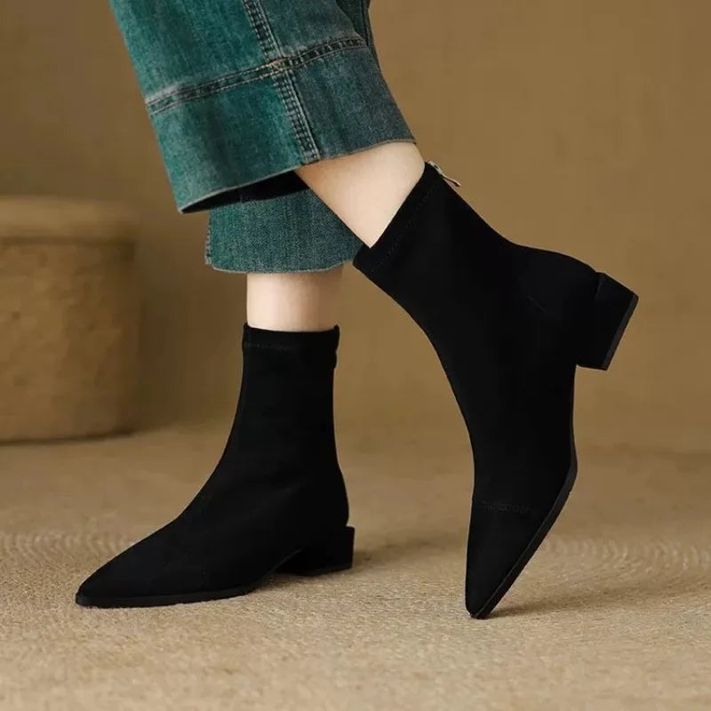 Sylvie Pointed Toe Ankle Boots