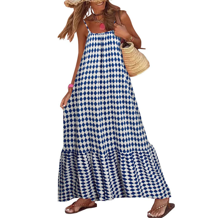 Yara Mosaic Print Maxi Dress