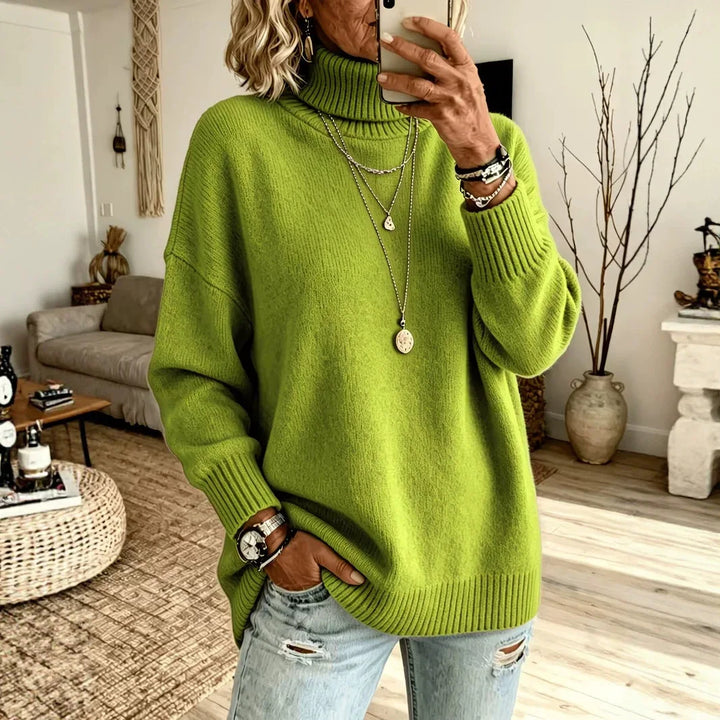 Genevieve Ribbed Turtleneck Sweater