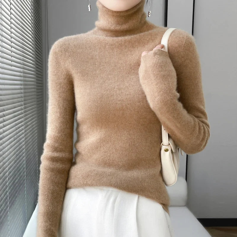 Elowen Ribbed Turtleneck Sweater