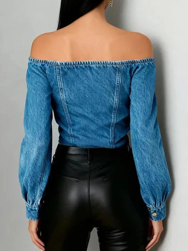 Matilda Off Shoulder Denim Blouse