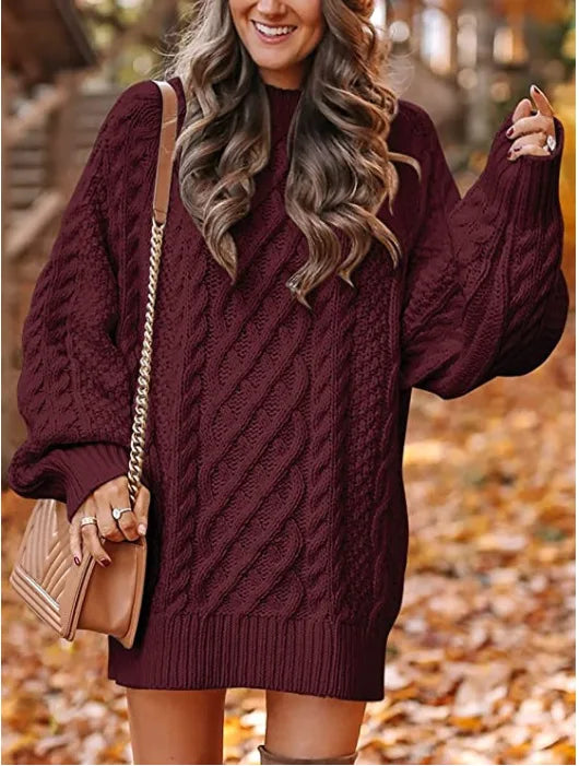 Isadora Cable Knit Sweater Dress