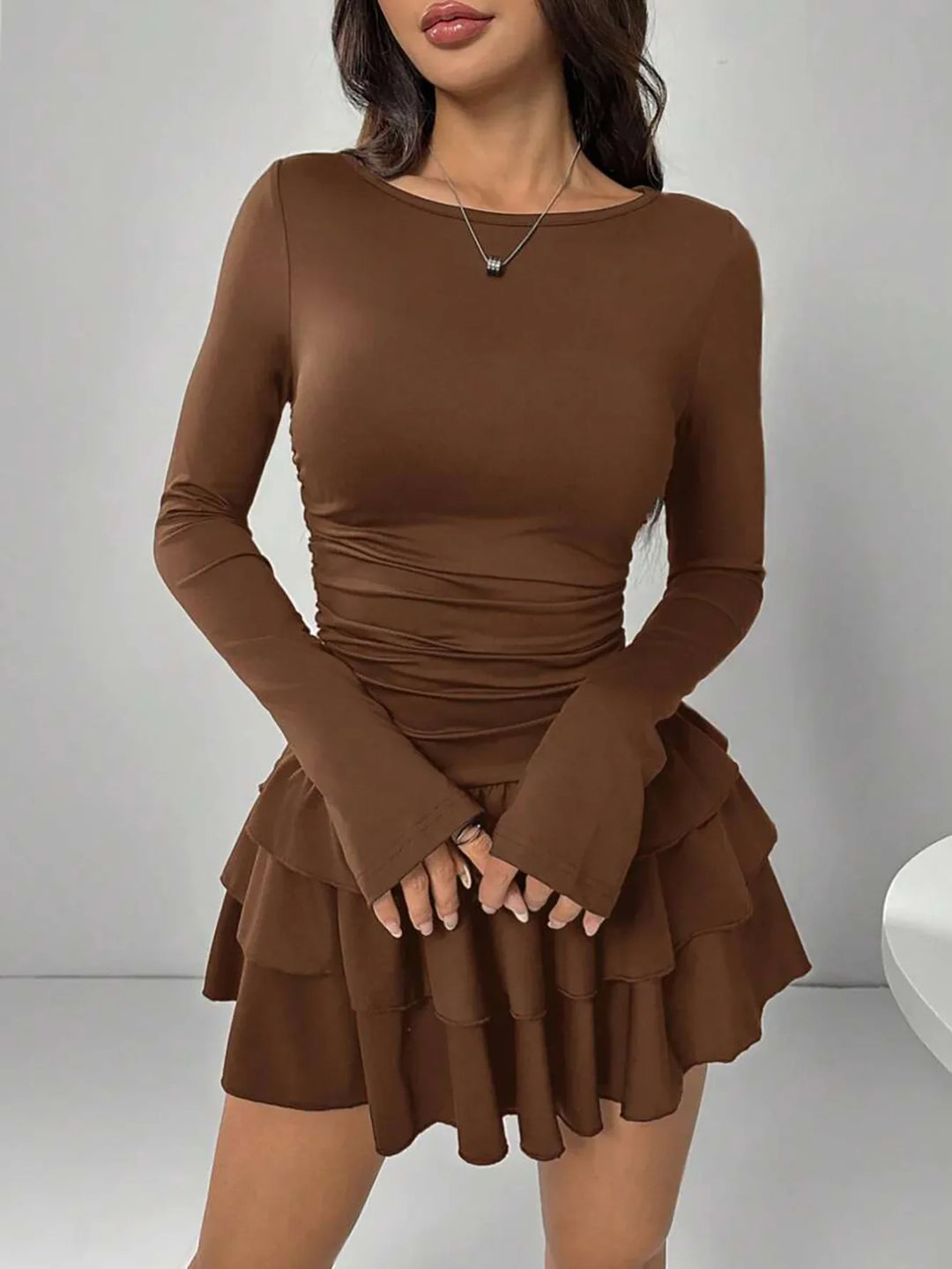 Adalyn Ruched Waist Mini Dress