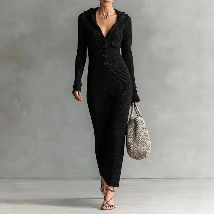 Eleanor Hooded Knit Maxi Dress