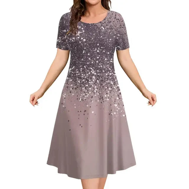 Penelope Printed A Line Midi Dress
