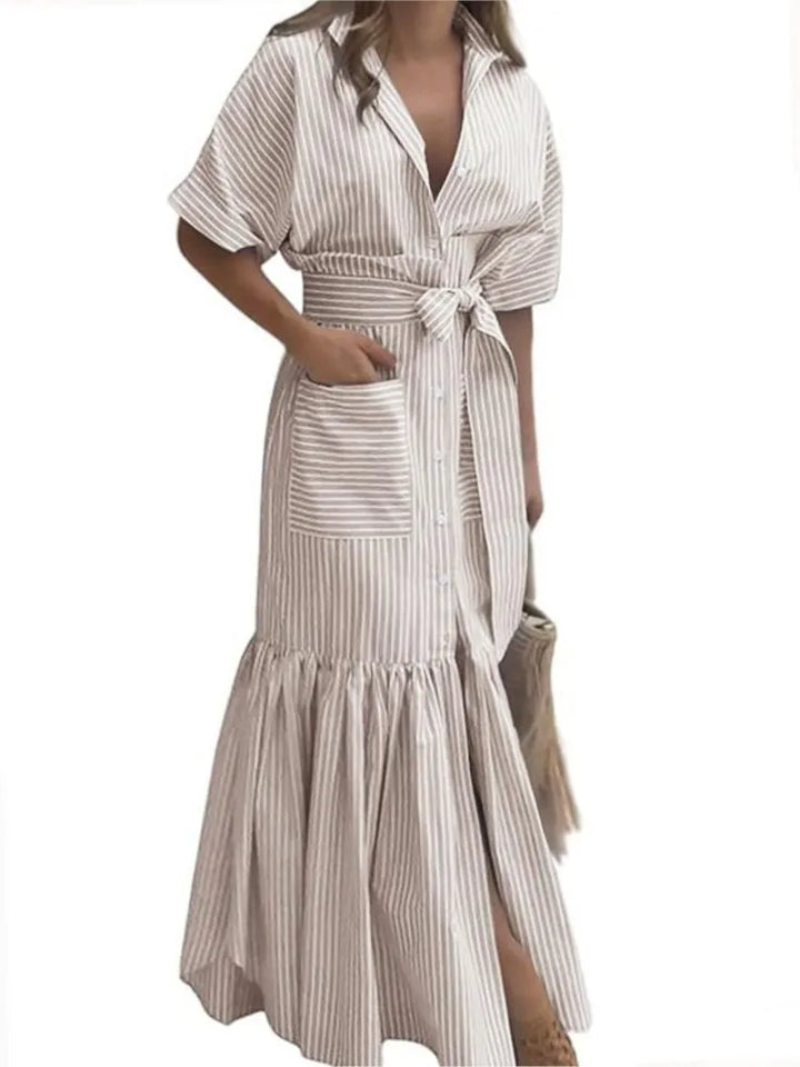 Quinn Striped Pocket Maxi Dress
