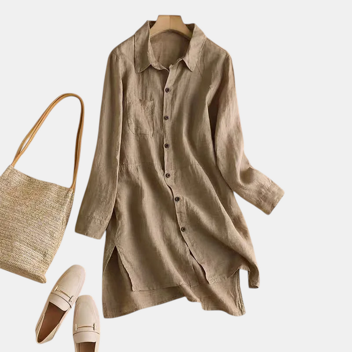Georgia Linen Blend Midi Dress