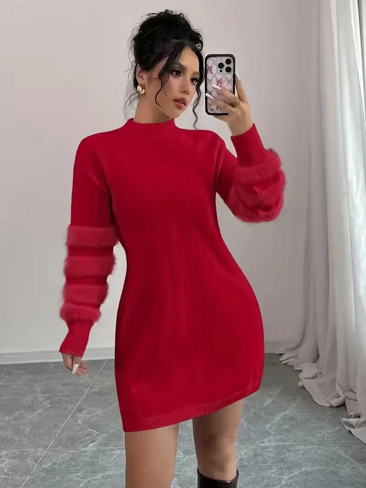Halswell Mock Neck Sweater Dress
