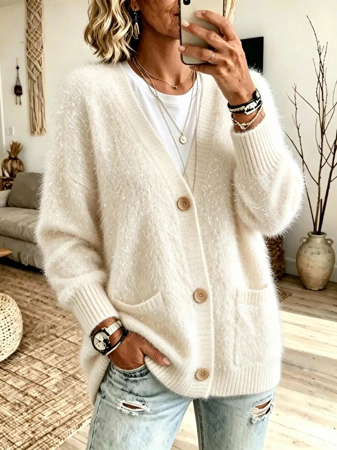 Sabine Button Front Cardigan