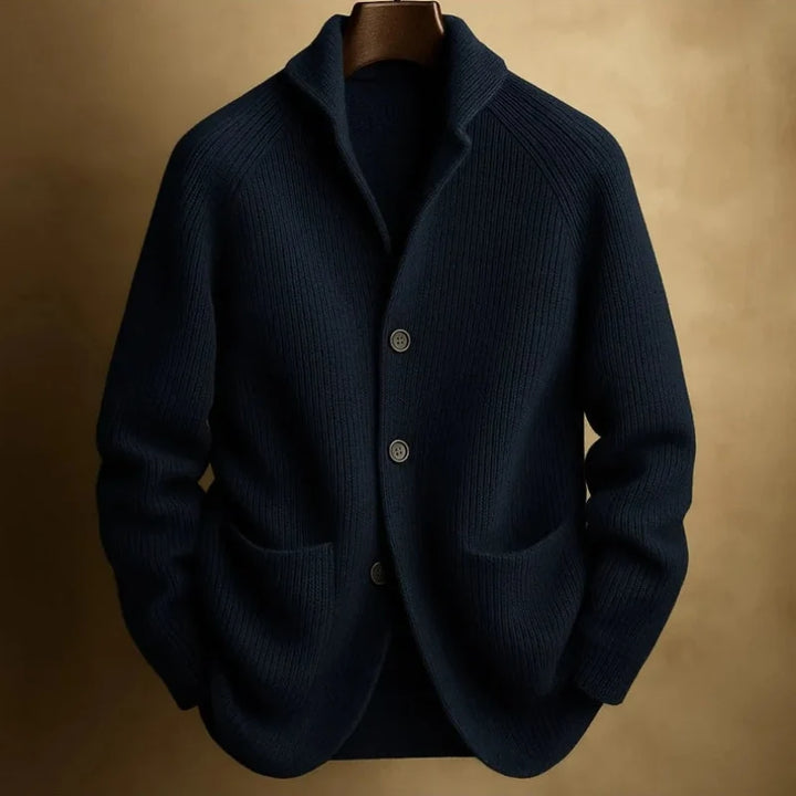 Nathan Ribbed Knit Blazer Cardigan
