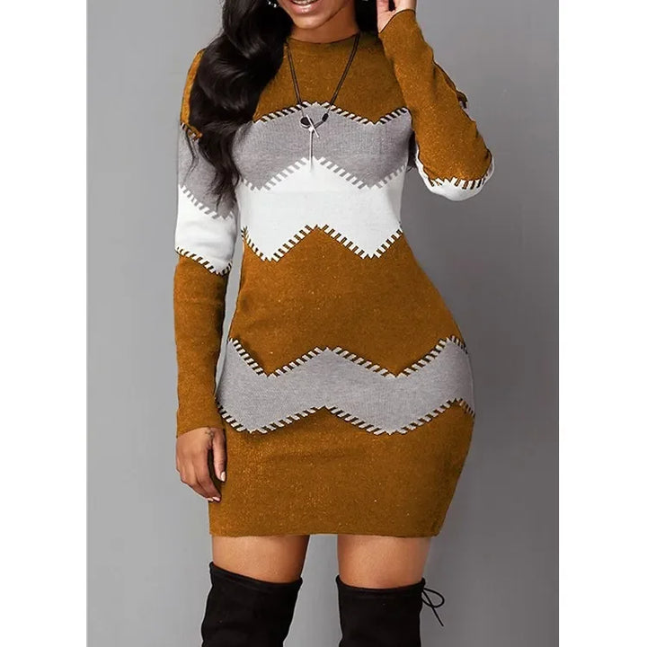 Ines Chevron Knit Dress