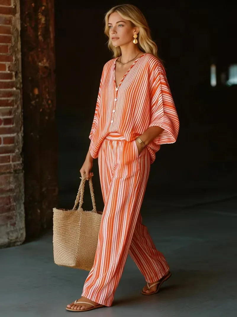 Reina Striped Matching Set