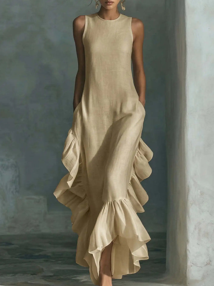 Clarissa Flowy Ruffle Maxi Dress