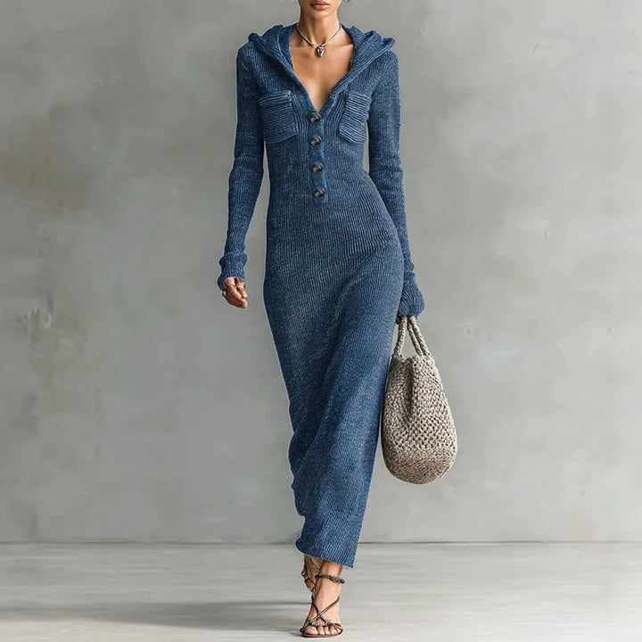 Eleanor Hooded Knit Maxi Dress