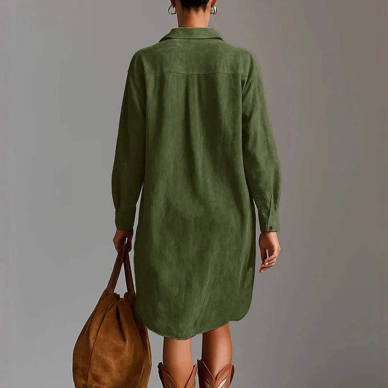 Amara Deep V Neck Dress