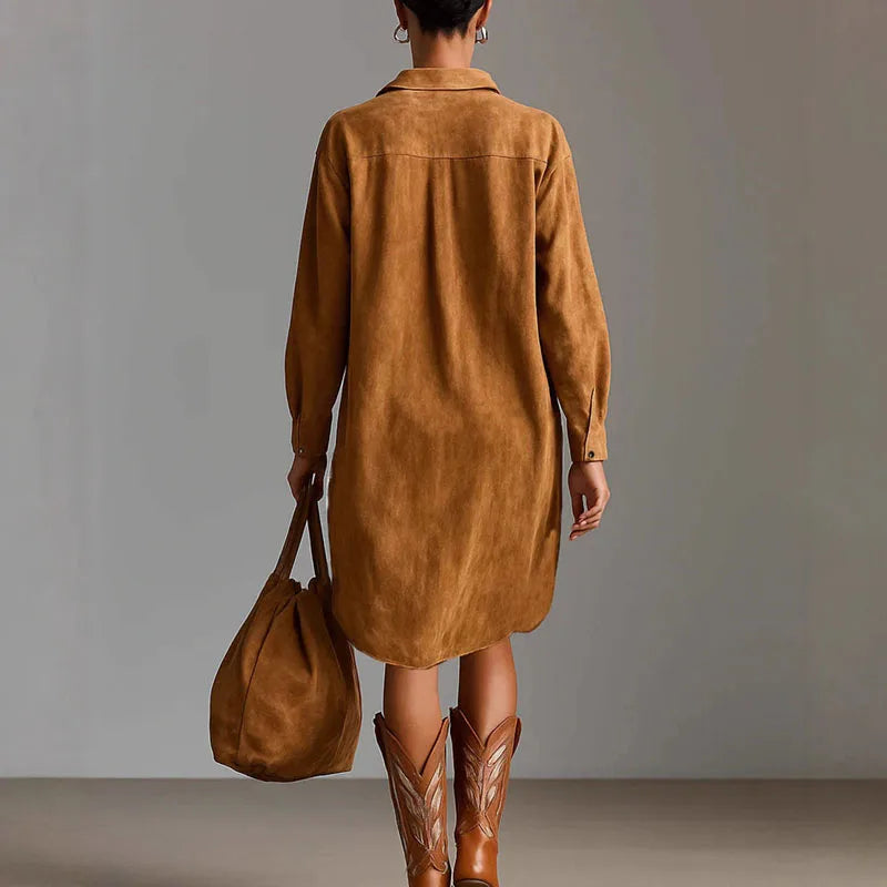 Amara Deep V Neck Dress