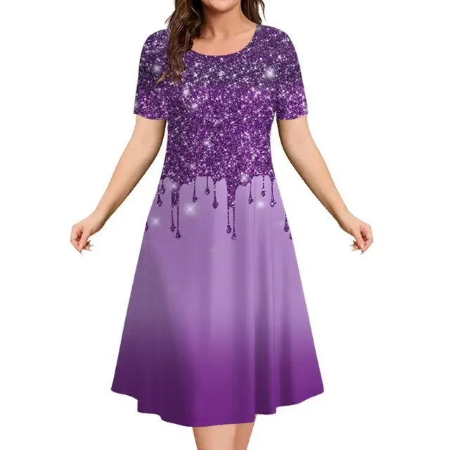 Penelope Printed A Line Midi Dress