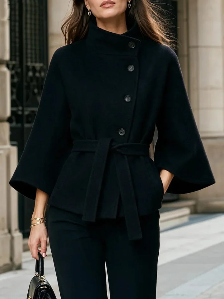 Valentina Belted Waist Cape Coat