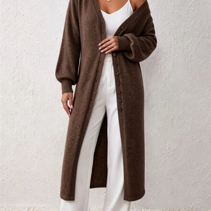 Tamsin Long Ribbed Cardigan