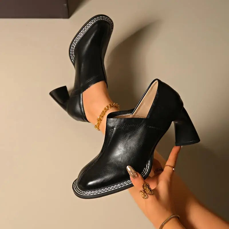Marisol Contrast Stitch Loafers