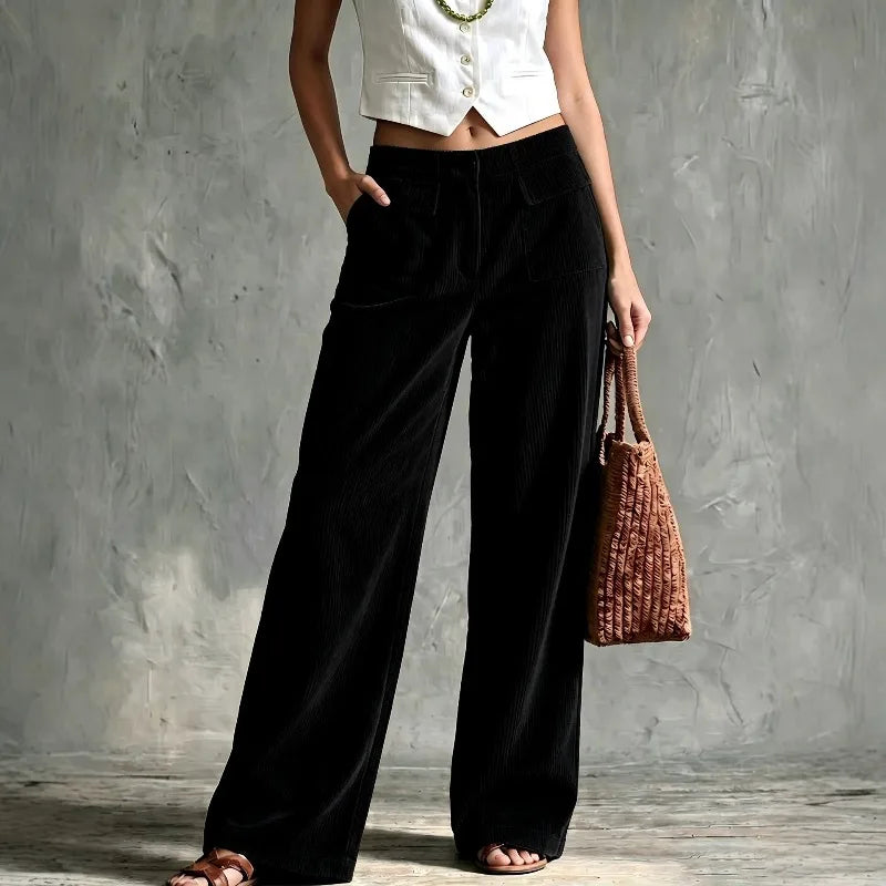 Théa Corduroy Wide Leg Pants