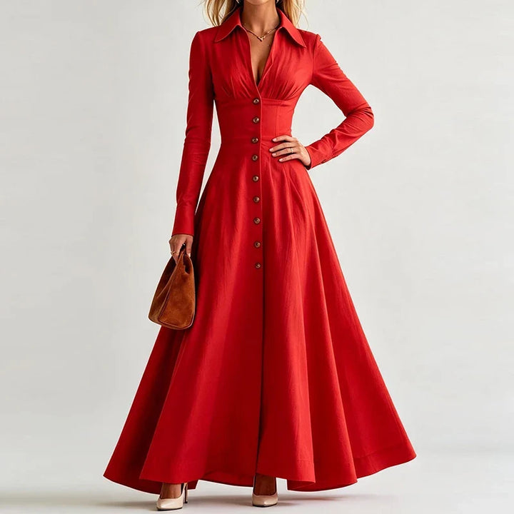 Noelani Button Front Maxi Dress