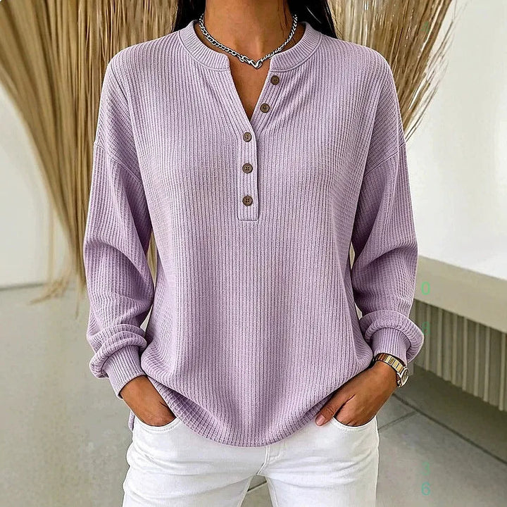 Sabrina Button Placket Henley