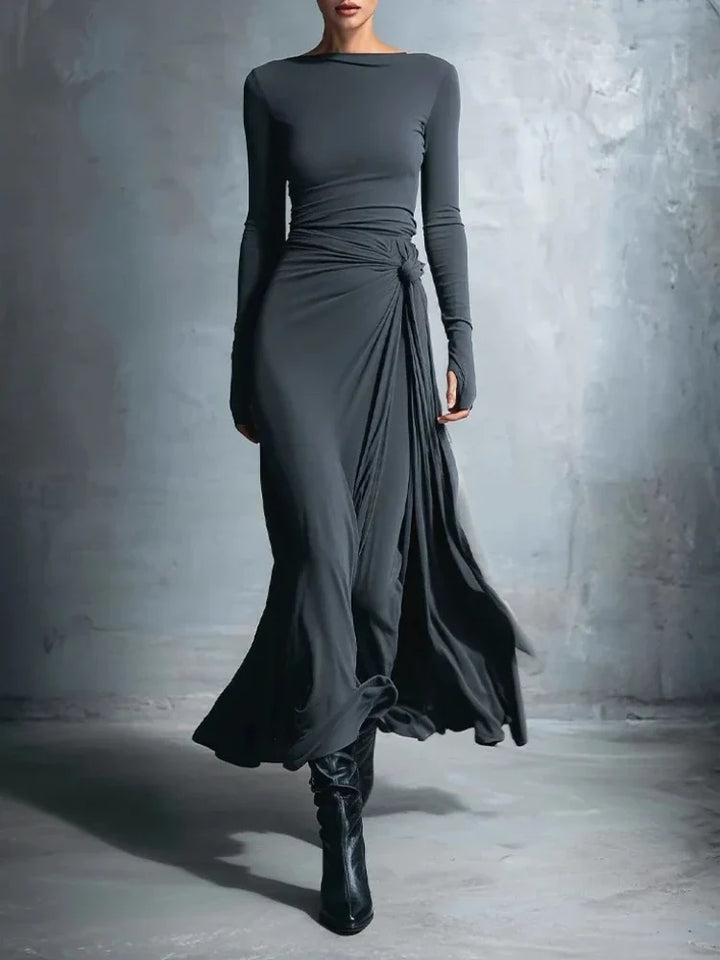 Marisette Twisted Waist Maxi Dress