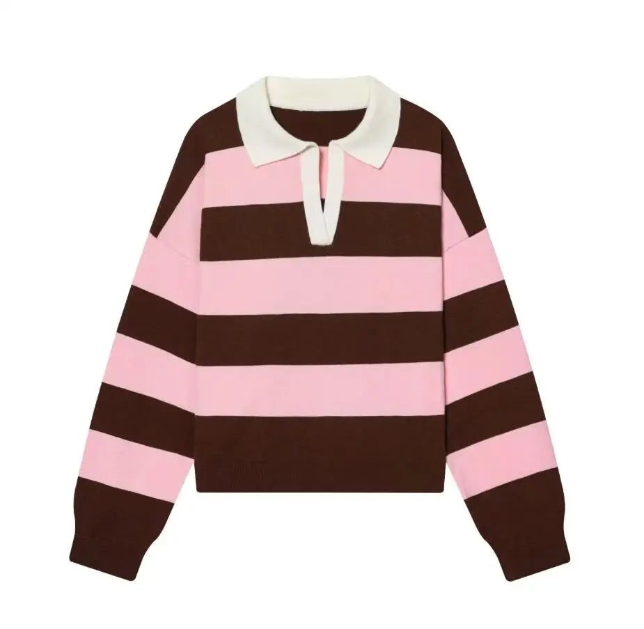 Imogen Johnny Collar Polo Sweater