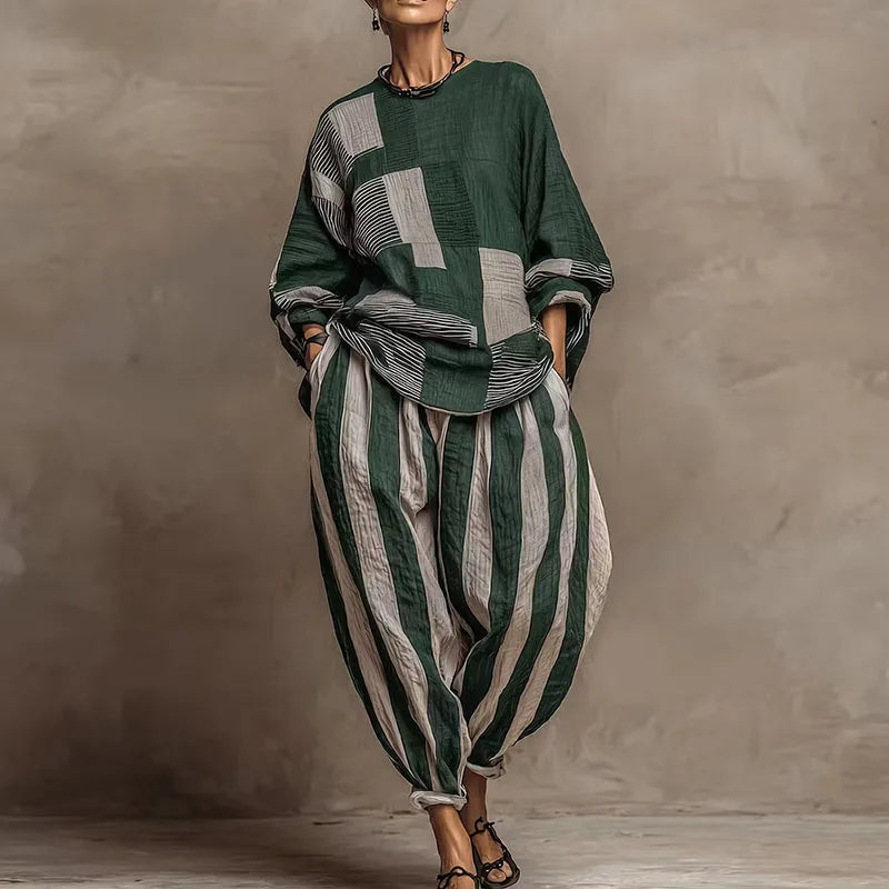 Ginnea Patchwork Two-Piece Set