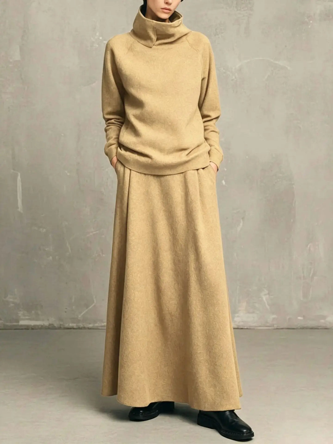 Genoveve Funnel Neck Two Piece Set