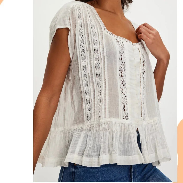Sylvie Ruffle Hem Sleeveless Blouse