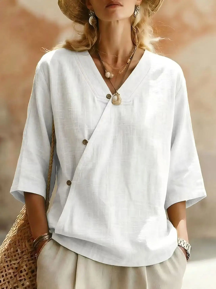 Paige Oversized V Neck Blouse
