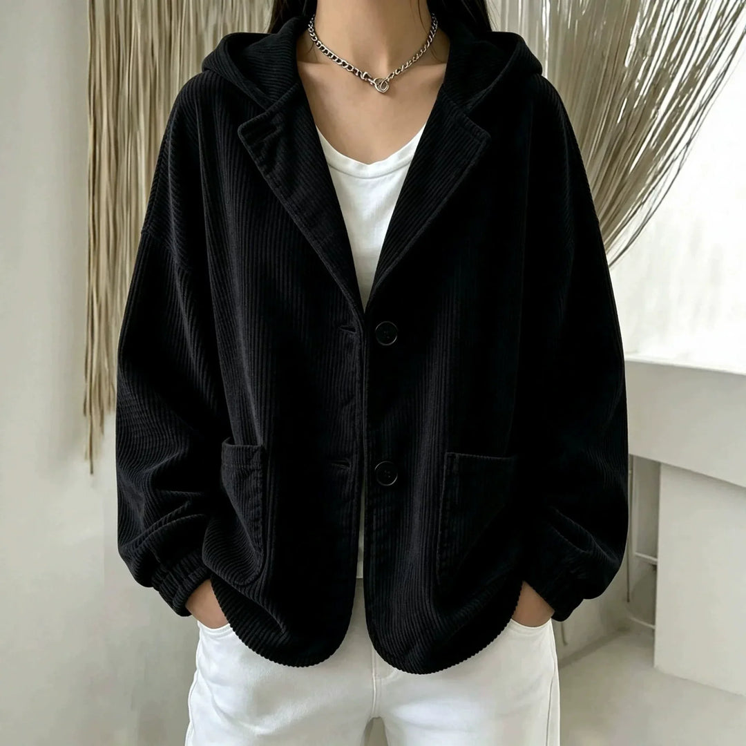 Edwige Hooded Corduroy Jacket
