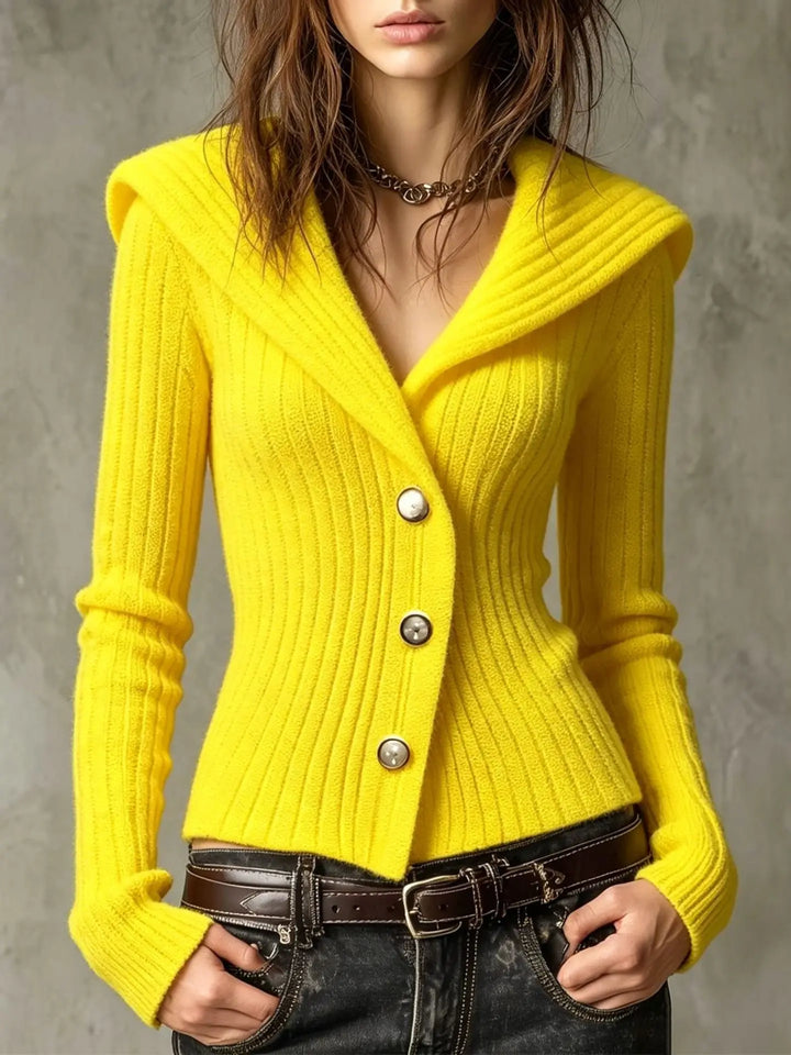 Phoebe Ribbed Button Cardigan