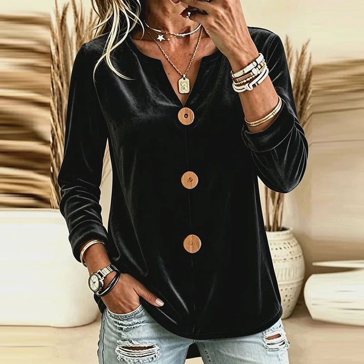 Wilhelmina Button Front Blouse