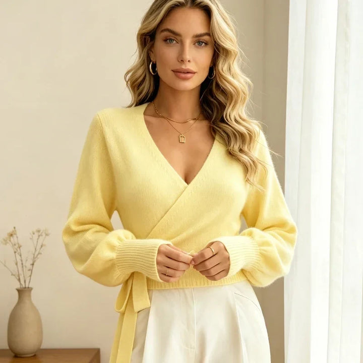 Selene Wrap Front Sweater