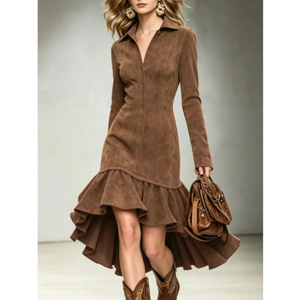 Palmetta Faux Suede Dress