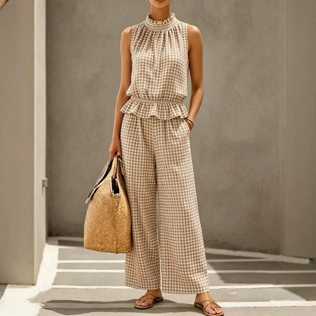 Petra Gingham Two Piece Set