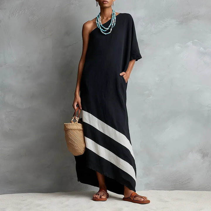 Perrin One Shoulder Maxi Dress