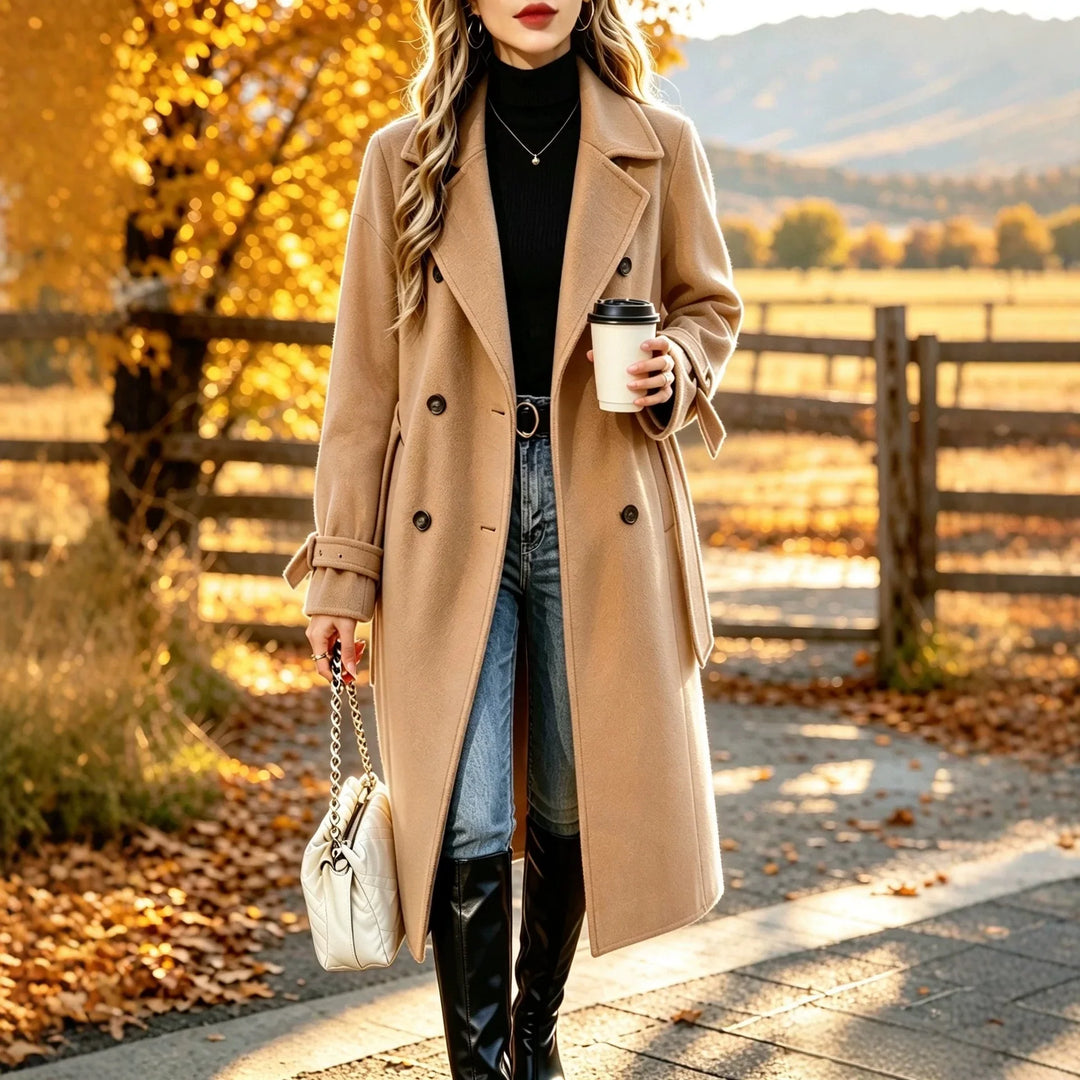 Ophelia Double Breasted Wool Coat
