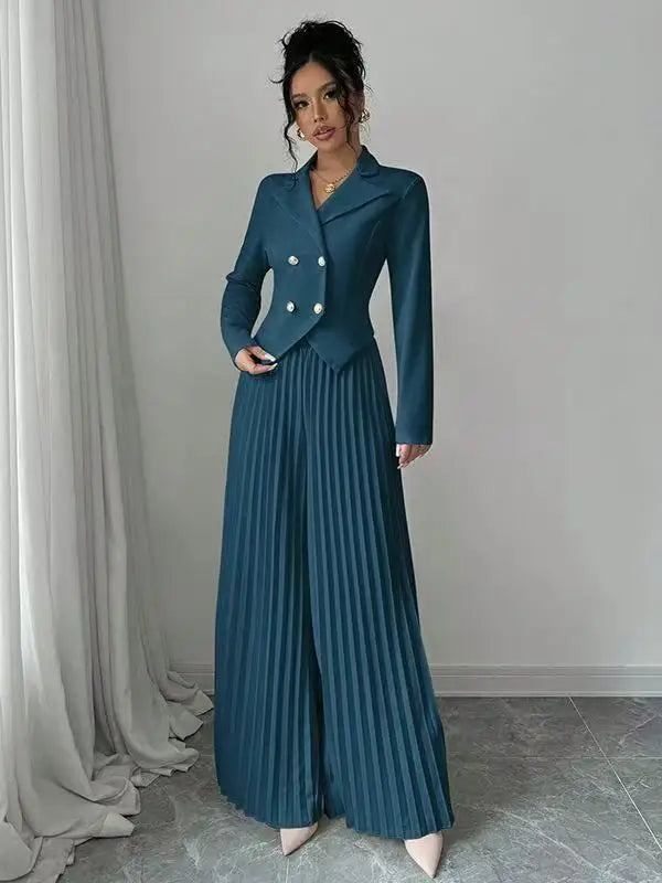 Kinsley Pleated Wide Leg Set