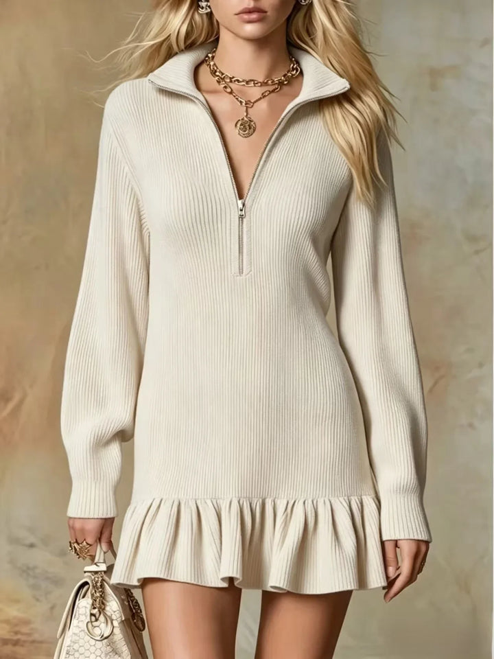 Julie Half Zip Knit Mini Dress