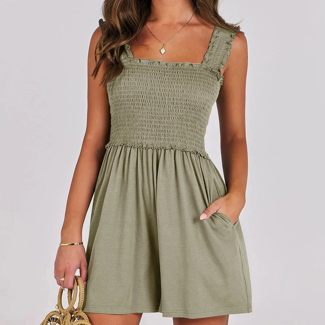Isla Smocked Pocket Romper
