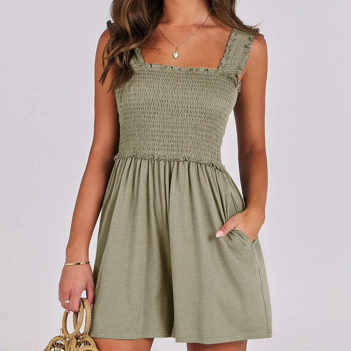 Isla Smocked Pocket Romper