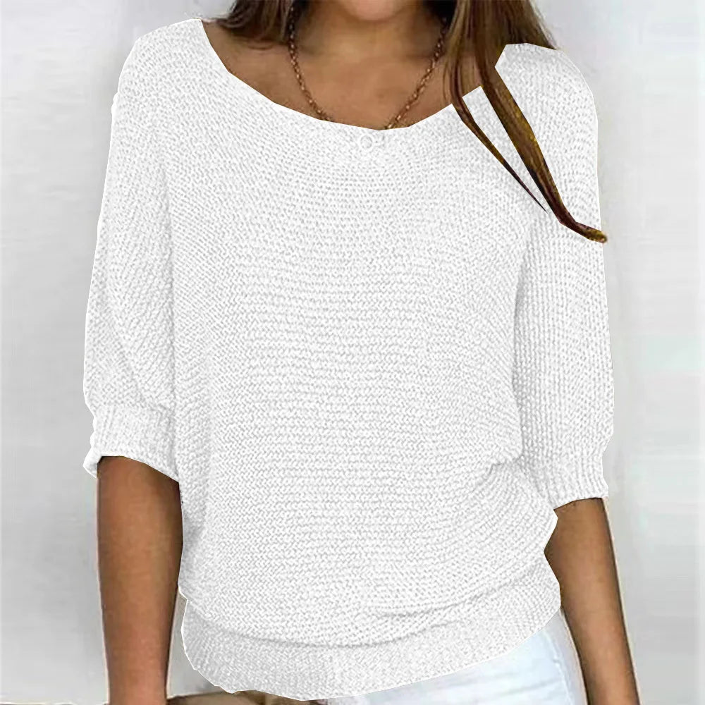 Sable Ribbed Cuff Knit Top