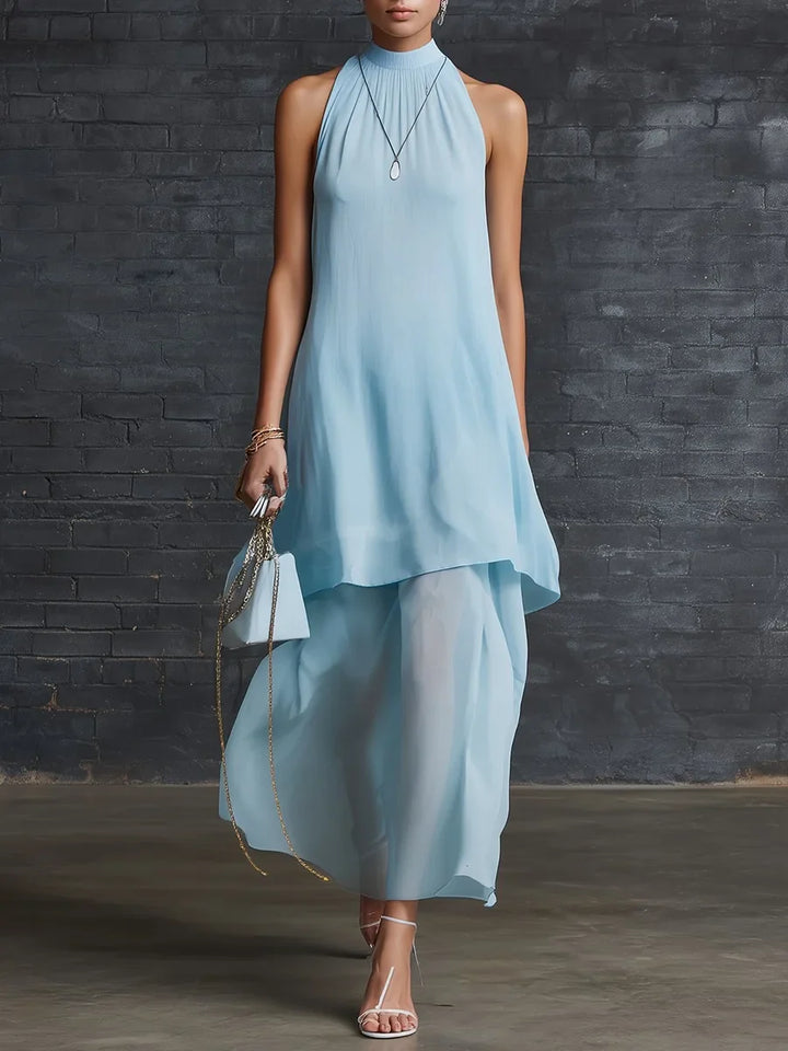 Thalia Elegant Layered Chiffon Wedding Guest Dress
