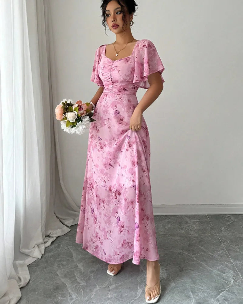 Isolina Puff Sleeve Midi Dress