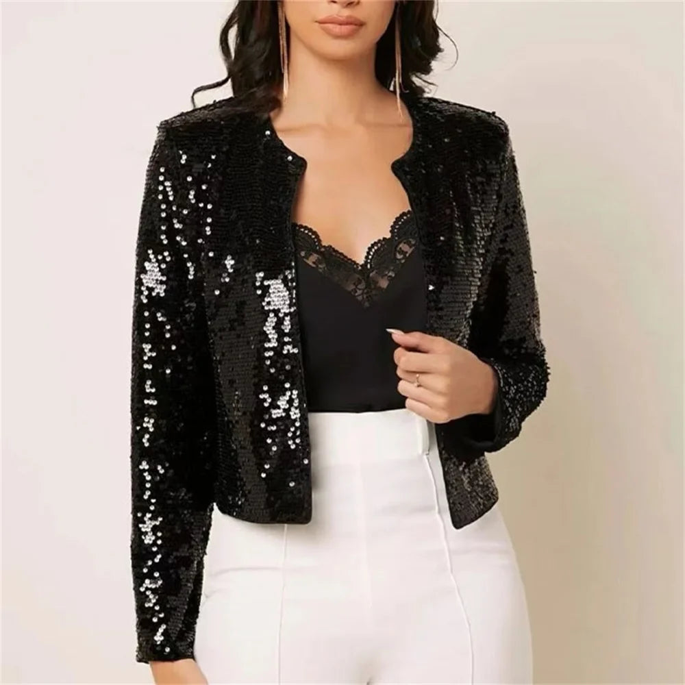 Adalina Sequin Crop Jacket